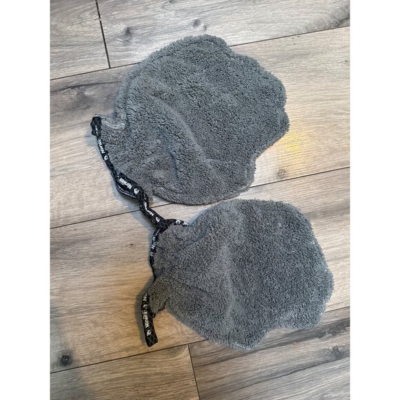 Dog Drying Towel & Glove Set For Pet Grooming Gray Microfiber Fast Absorbent 35" - Picture 2 of 12